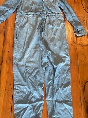 Light Denim Seraphine Tencel Boiler Maternity Jumpsuit